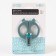 Children's manicure scissors "Panda", turquoise color