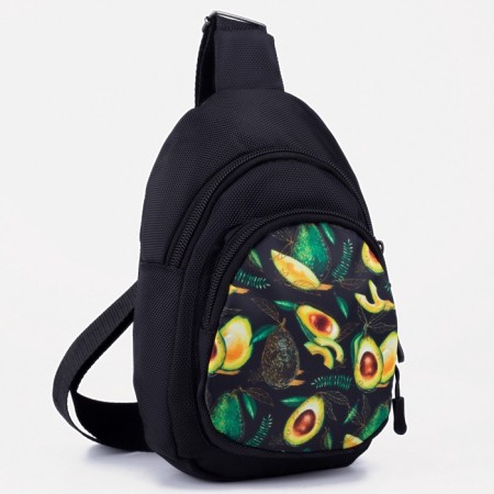 Avokado-Ryukzak bag, 15x10x26 cm, lightning departure, n/pocket, belt regulus, black-3