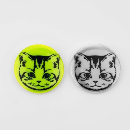 Reflective icon "Muzzle Kitten", D = 5.8 cm, color mix-6