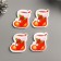 A set of buttons for creativity wood "New Year's boot" set of 15 pcs 3x2.6 cm