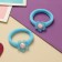 Hair gum "Fairy" (set 2 pcs) Flower, 4 cm, blue