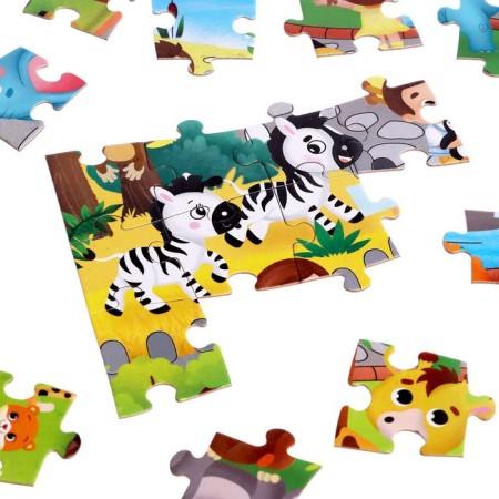 Puzzle with a flashlight "Funny Zoo", 88 details-4