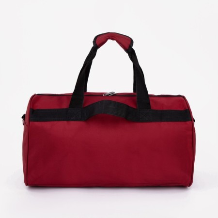 Sports bag with lightning, external pocket, suitcase holder, red color-1
