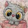 Wooden puzzle "Cat and coffee" s