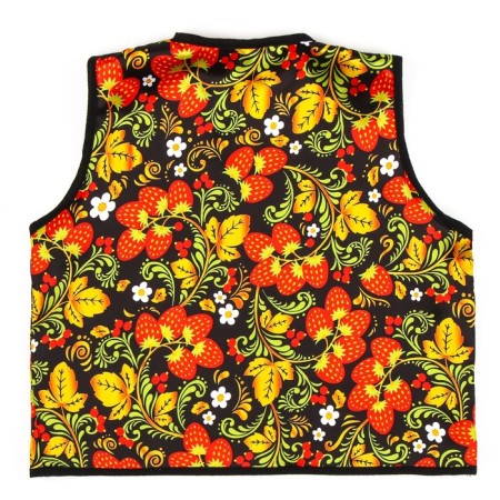 Carnival vest "Ivanushka" with a belt, black color-7
