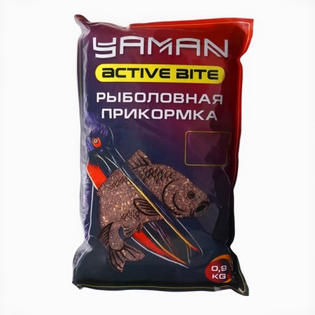 Bait Yaman Active Bite Carp Caras Big Fish, brown color, 900 g