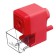 Carpet 1 Erichkrause M-Cube, with a container and the mounting mechanism to the table, a hole with a diameter of 8 mm, red