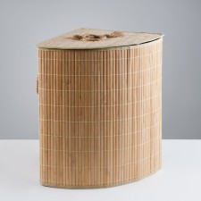 Bellya basket, with a lid, 34x34x52 cm, bamboo, jute