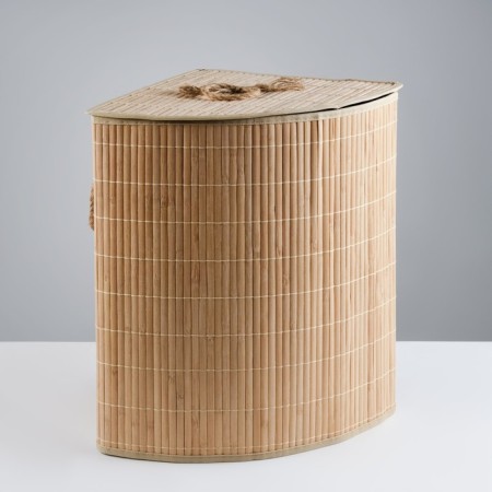 Bellya basket, with a lid, 34x34x52 cm, bamboo, jute