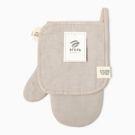 Kit kitchen Ethel Calm: mittens 20x27 cm, tack 19x19 cm, 100% cotton, 250 g/m2-5