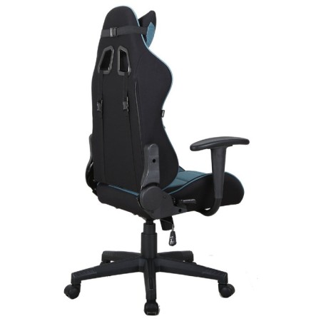 Brabix player "GT RACER GM-100", two pillows, fabric, black/blue-5
