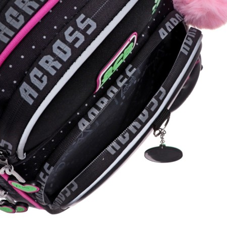 School backpack by Ergon. Spray Across 178 35*26*14 Virgo + Pen, Burner Cher/Rose 24-178-6-9