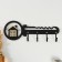Decorative tree hooks "Key to home" Black, Mirror 4.5x40.5x14.5 cm