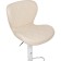 Barrier stool Porch metal/eco -leather, chrome/beige 47x53x89 cm