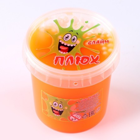Slime Plus, with balls, container 140 gr., Orange