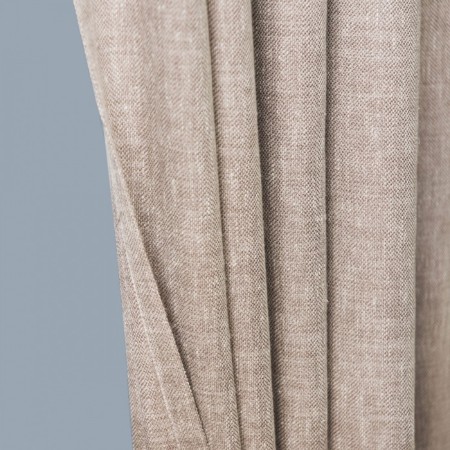 Konni curtain set, size 200 x 270 cm - 2 pcs, grab - 2 pcs cm, brown color-1