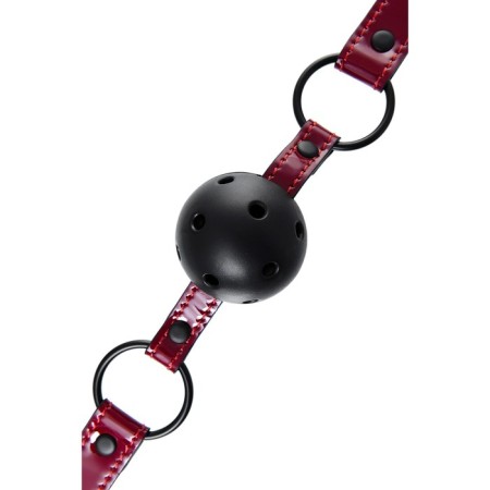 Toyfa Theater gag, PU Skin, 65 cm, red color-4