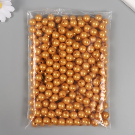 A set of beads "Pearls" d 12 mm, 250 gr, dark beige-2