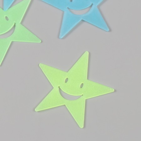 Sticker phosphorus plastic "Smail Star" set of 15 pcs 17x12 cm-1