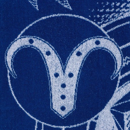 Terry Ethel towel "Zodiac Signs: Aries" Blue, 67x130 cm, 100% cotton, 420g/m2-2