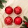 Set of balls plastic D-10 cm, 4 pcs "spell" red