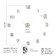 Walls Wall Interior, 3D "Akstell", silent, sticker, large, D-70 cm