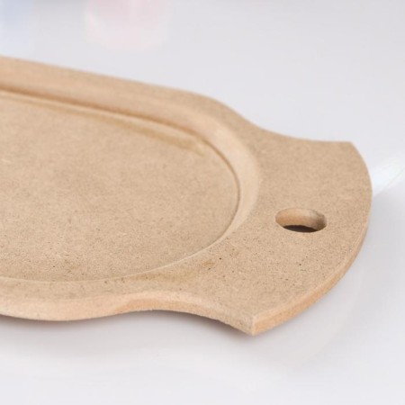 Harvesting for creativity tray with handles "oval small" without painting, 23x15 cm-1