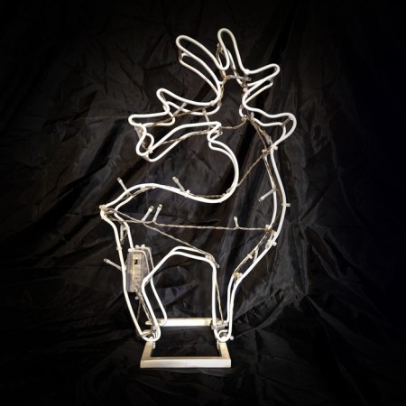LED figure "Deer White", 25 × 40 × 17 cm, 6 watts, AAX4 batteries (not in the kit)-1