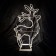 LED figure "Deer White", 25 × 40 × 17 cm, 6 watts, AAX4 batteries (not in the kit)