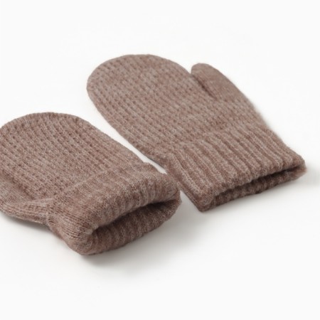 Baby mittens minku, brown color, 18 cm-2
