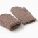 Baby mittens minku, brown color, 18 cm