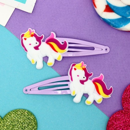 Invisibility for hair "Abel" (set 2 pcs) Funny unicorn, 5 cm