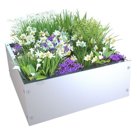 Flower bed, 40 × 40 cm, galvanized
