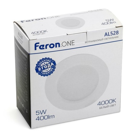 The built -in LED LED Feron AL528, IP40, LED, 5 W, 91x91x28 mm, white color-8