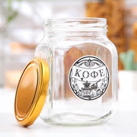 Bank for bulk products "Coffee", 650 ml-1