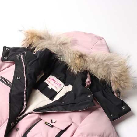 Winter jacket for girls, pink color, height 134 cm-1