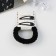 Hair set "Gloria Tenderness" (2 gum 5.5 cm, 2 invisibility 5 cm) black