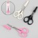 Scissors are manicure, with a cap, bent, 9.5 cm, mix color