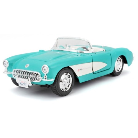 MASTO DIE-CAST 1957 Chevrolet Corvette machine, opening doors, 1:24, turquoise color