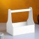 Kashpo wooden 20 × 12.5 × 20 cm stella mono, with a handle, white give beautifully