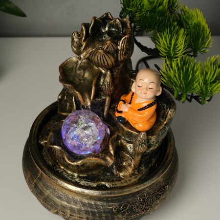 The desktop fountain from the network, the backlight "Little Hothee by the tree" MIX 16x18x24 cm-6