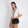 Female bag on one shoulder, on a zipper, black color