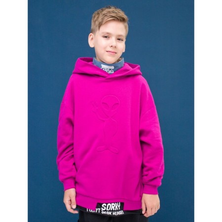 Sweatshirt for boys, height 140 cm, raspberry color