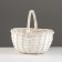 Wicker basket, 23x19x12/23 cm, white, willow