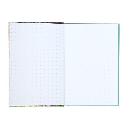 Note book A6 96 sheets at the "succulents" point, hard cover, matte lamination, elastic band, offset block 60 g/m2-3