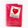 Foil ball 18 "heart", with a valve, matte, fuchsia color