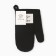 Ethel "Home" mittens, black color, 26x16 cm, 50%HL, 50%flax
