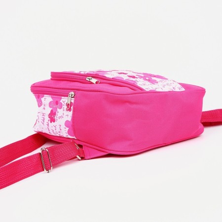 Baby backpack on lightning, external pocket, pink color-4