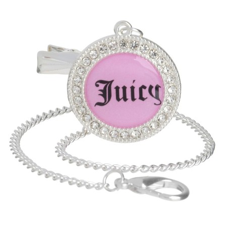 Set: Nipple - Orthodontic dummy with a holder, Juicy, with a cap, from 6 months., Pink/silver, rhinestones-8