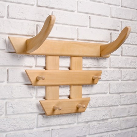 Hanger "bull" linden 4 hook 49 × 35 × 22 cm-2